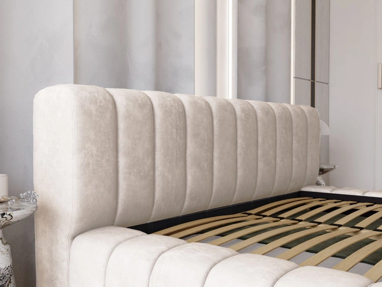Polsterbett mit Bettkasten und Lattenrost 120x200 Italia Creme
