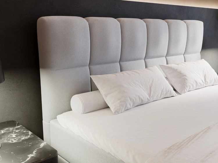 Boxspringbett mit Bettkasten 140x200 Alicante Grau