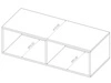 TV-Lowboard mit Türen 200 cm Kioto Weiß matt