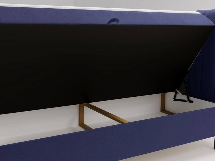 Boxspringbett mit Bettkasten 180x200 Primavera Dunkelblau