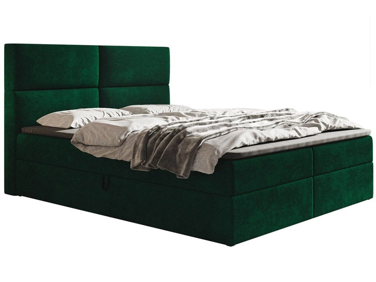 Boxspringbett mit Bettkasten 180x200 Hera Grün