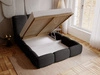 Polsterbett mit Bettkasten und Lattenrost 140x200 Bubble Schwarz