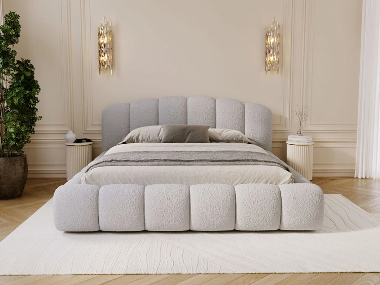 Polsterbett mit Stauraum und Lattenrost 180x200 Cloud Soft Grau