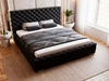 Polsterbett mit Bettkasten und Lattenrost 140x200 Astra Schwarz
