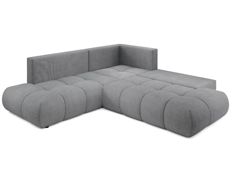 Ecksofa mit Schlaffunktion und Bettkasten Links Kair Grau