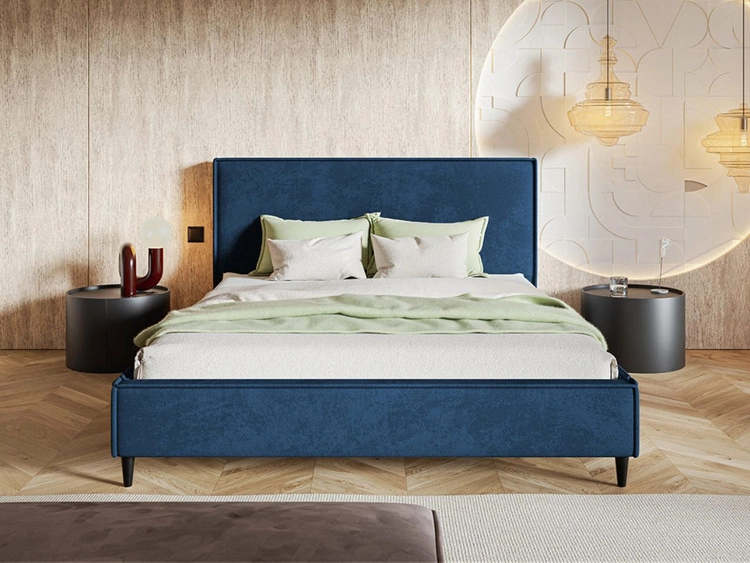 Polsterbett mit Lattenrost 120x200 Grenada Dunkelblau