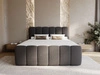 Boxspringbett mit Bettkasten 200x200 Bouclé-Stoff Cloud Schwarz