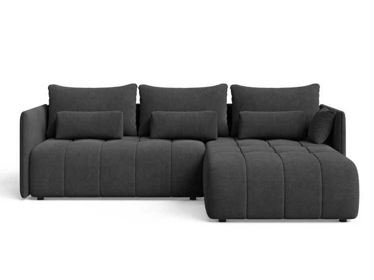Ecksofa L-Form mit Schlaffunktion und Bettkasten Ardi Anthrazit