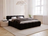 Polsterbett mit Bettkasten und Lattenrost 160x200 Cloud Low Schwarz