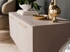 TV-Lowboard mit Türen und LED-Beleuchtung auf Goldenen Metallbeinen 100 cm Noaé Kaschmir