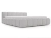 Polsterbett mit Bettkasten und Lattenrost 140x200 Cloud Low Bouclé-Stoff Grau