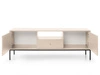 TV-Lowboard mit Schublade und Türen mit Schwarz Metallbeinen Amor Beige