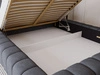 Polsterbett mit Bettkasten und Lattenrost 160x200 Italia Dunkelgrau