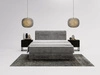 Boxspringbett mit Bettkasten 120x200 Forte Grau