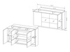 Stilvoll Wohnzimmer-Set Alvano Braun, Weiß