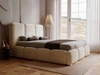 Polsterbett mit Bettkasten und Lattenrost 200x200 Bubble Beige