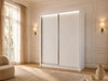 Schiebetürenschrank 150 cm mit LED-Beleuchtung Diano Weiß