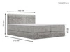 Boxspringbett mit Bettkasten 160x200 Forte Beige