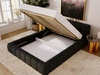 Polsterbett mit Bettkasten und Lattenrost 140x200 Alicante Boucle Schwarz