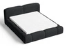 Polsterbett mit Bettkasten und Lattenrost 140x200 Aubi Schwarz
