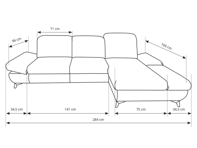 Ecksofa L-Form Links mit Schlaffunktion und Bettkasten Hannover Hellgrau