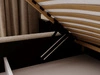 Polsterbett mit Bettkasten und Lattenrost 200x200 Palermo Beige