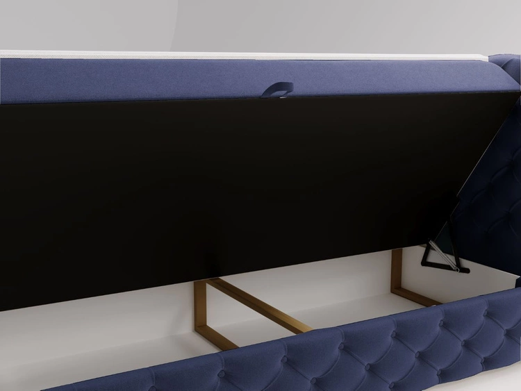 Boxspringbett mit Bettkasten 180x200 Canolo Dunkelblau