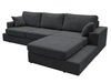 Ecksofa L-Form fürs Wohnzimmer Nesto Rechts Schwarz