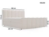 Boxspringbett mit Bettkasten 180x200 Bouclé-Stoff Cloud Beige