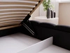 Polsterbett mit Bettkasten und Lattenrost 200x200 Cloud Low Schwarz