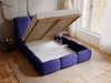 Polsterbett mit Bettkasten und Lattenrost 200x200 Bubble Blau