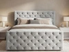 Boxspringbett mit Bettkasten 120x200 Montego Hellgrau