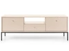 TV-Lowboard mit Schublade und Türen mit Schwarz Metallbeinen Amor Beige