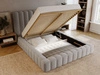 Polsterbett mit Bettkasten und Lattenrost 140x200 Rotto Hellgrau
