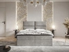 Boxspringbett mit Bettkasten 180x200 Hera Grau