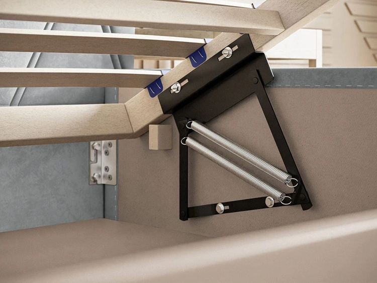 Polsterbett mit Bettkasten und Lattenrost 180x200 Tasso Dunkelblau