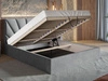 Polsterbett mit Bettkasten und Lattenrost 160x200 Orlo Hellgrau