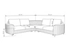 Ecksofa L-Form Links mit Schlaffunktion und Bettkasten Limon Dunkelblau
