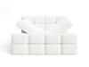 Boxspringbett mit Bettkasten 180x200 Rivon Creme