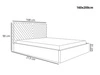 Polsterbett mit Bettkasten und Lattenrost 160x200 Esma  Dunkelgrau