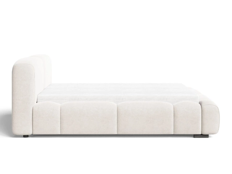 Polsterbett mit Bettkasten und Lattenrost 120x200 Aubi Creme