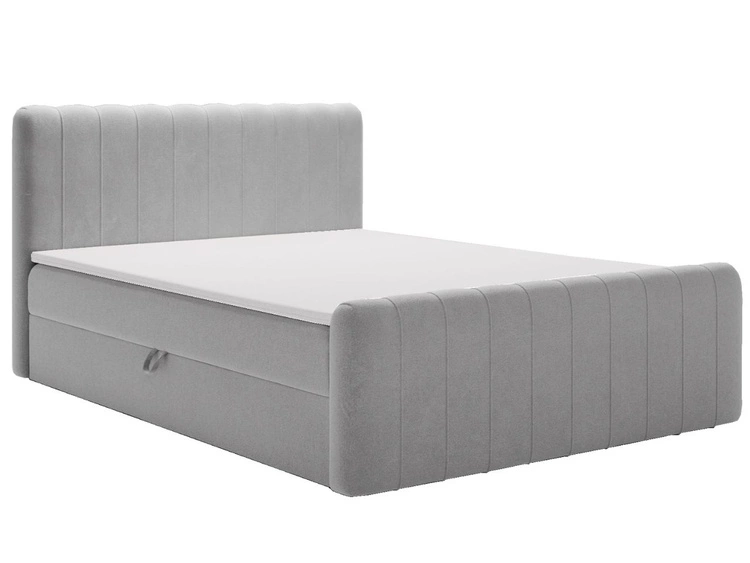 Boxspringbett mit Bettkasten 180x200 Osteno Grau