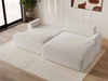 Ecksofa L-Form mit Schlaffunktion und Bettkasten Serene Rechts Hellbeige