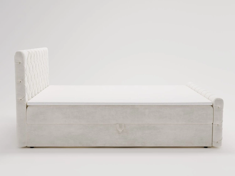 Boxspringbett mit Bettkasten 180x200 Lunaris Creme