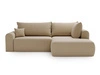 Ecksofa L-Form mit Schlaffunktion und Bettkasten Savana Bis Beige 