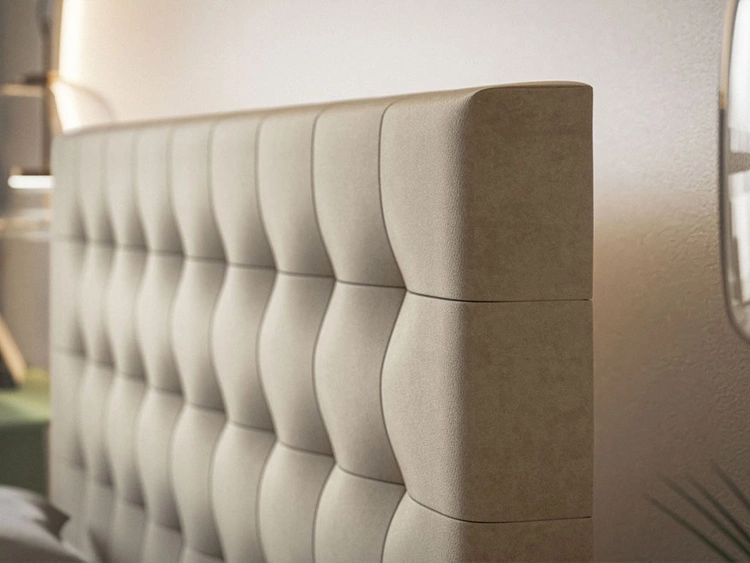 Boxspringbett mit Bettkasten 140x200 Denza Beige
