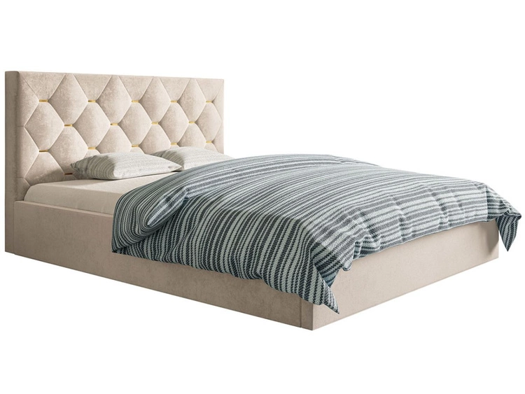 Polsterbett mit Bettkasten und Lattenrost 160x200 Salento Beige