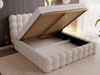 Polsterbett mit Bettkasten und Lattenrost 120x200 Twist Beige