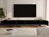TV-Lowboard mit Türen 300 cm Kioto Schwarz matt
