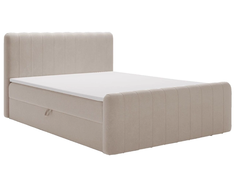 Boxspringbett mit Bettkasten 160x200 Osteno Beige